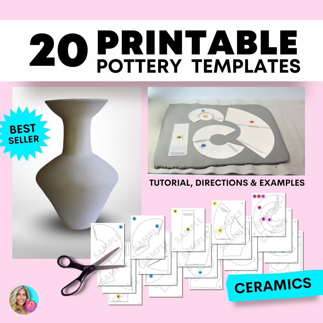 free printable slab pottery templates