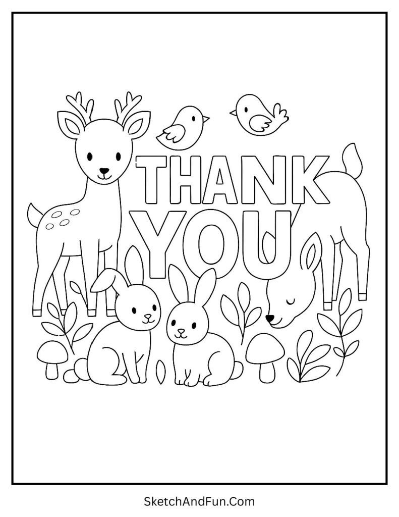 thank you coloring page
