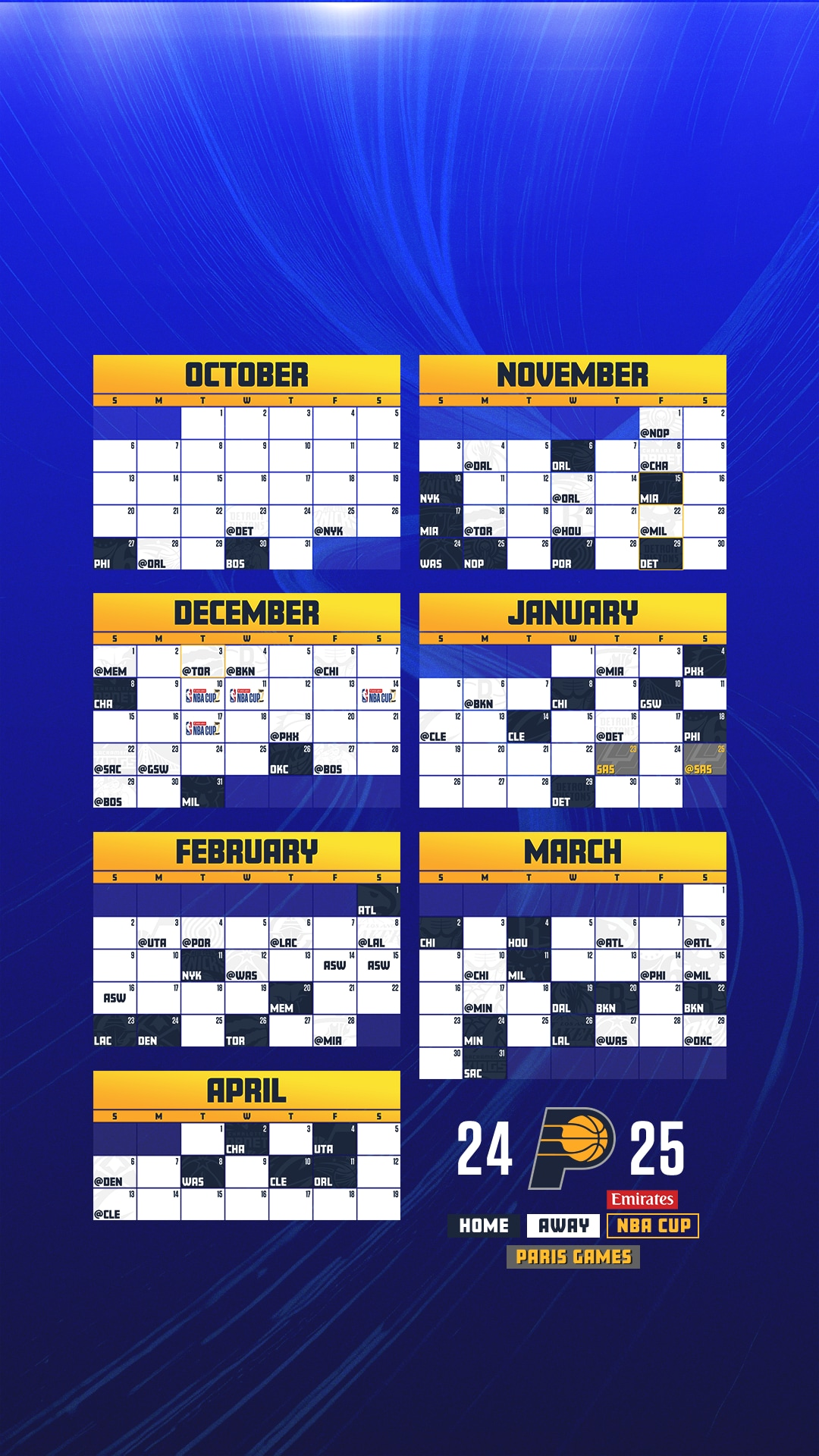 2024 25 Pacers Schedule Downloadable Wallpapers Indiana Pacers 2024 25 Pacers Schedule Downloadable Wallpapers Indiana Pacers