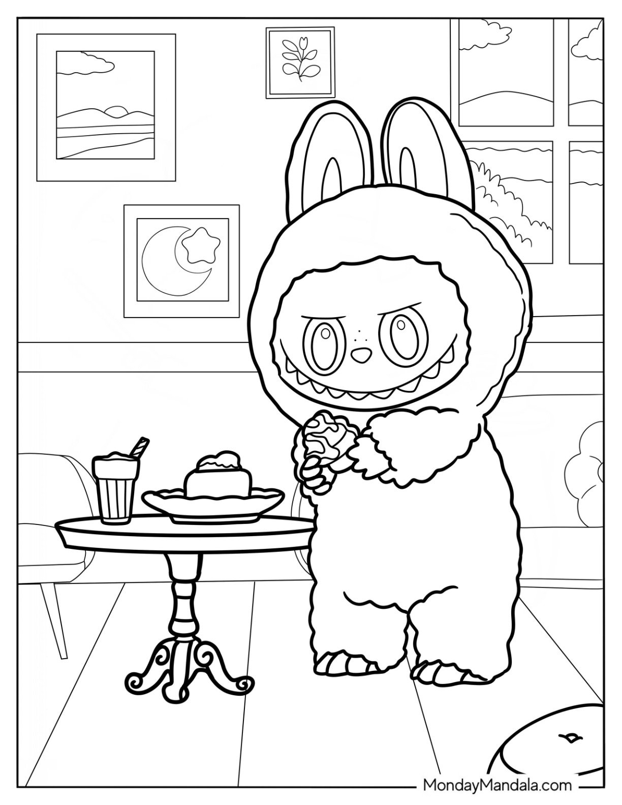 labubu big into energy coloring page website