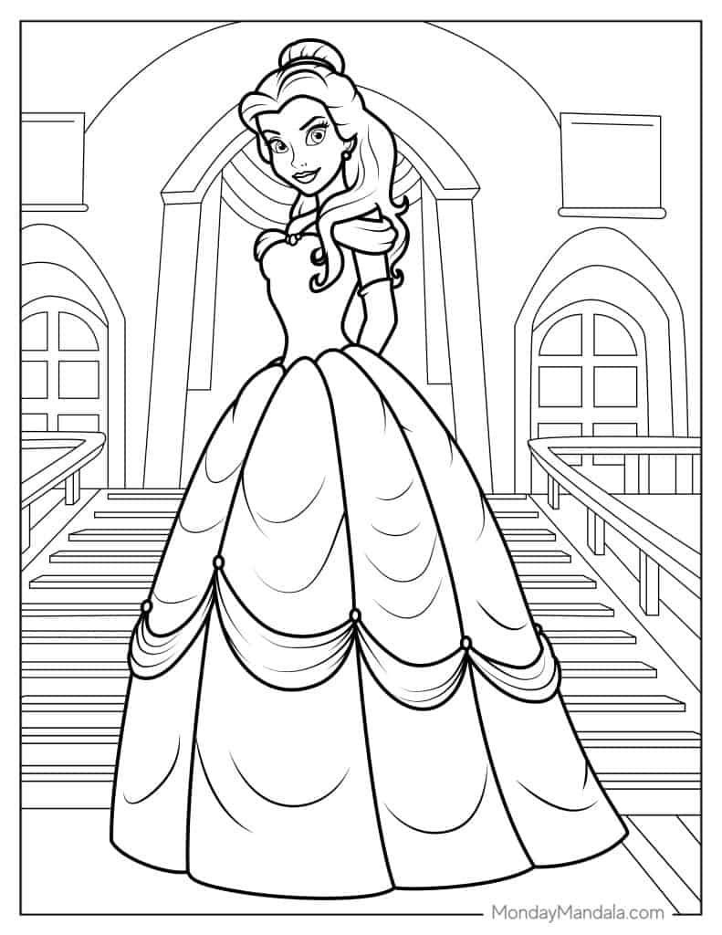 24 Belle Coloring Pages Free PDF Printables 24 Belle Coloring Pages Free PDF Printables