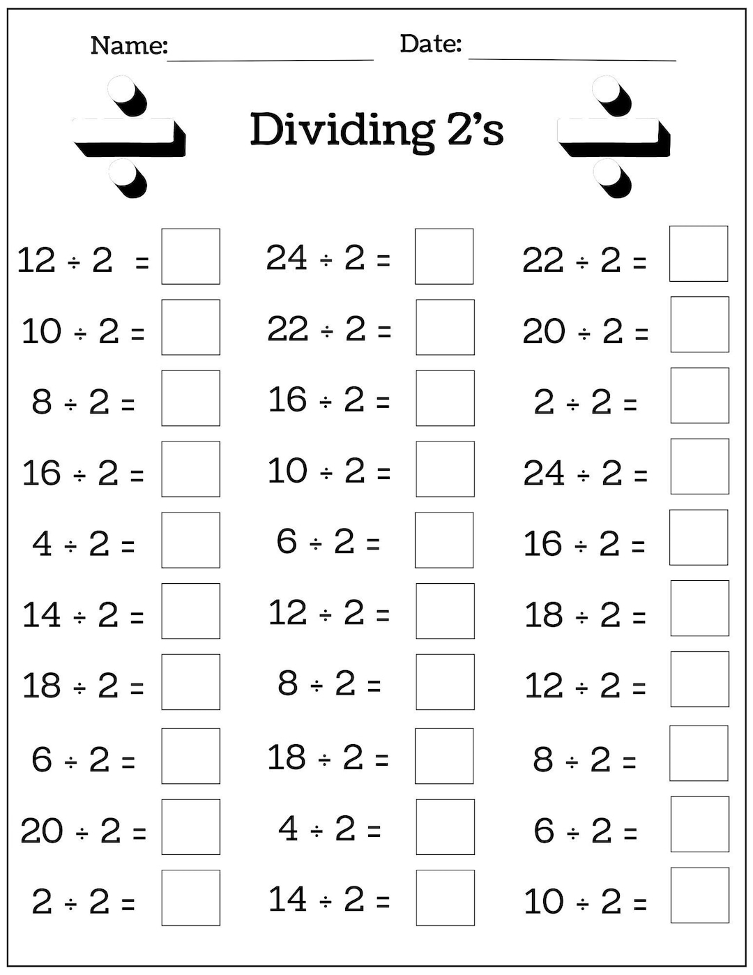 24 Printable Multiplication And Division Worksheets 1 12 Fill In The Blanks With Answer Pages Maths Drills Etsy Norway