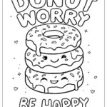 26 Donut Coloring Pages Free PDF To Print Woo Coloring