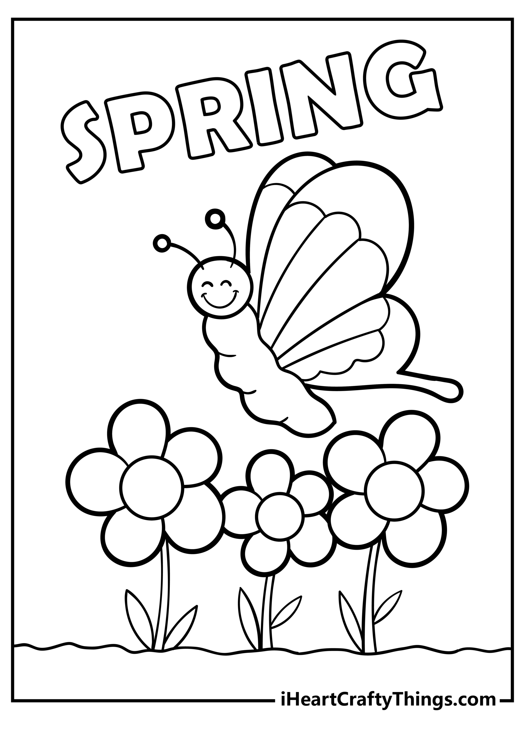 spring pictures to color