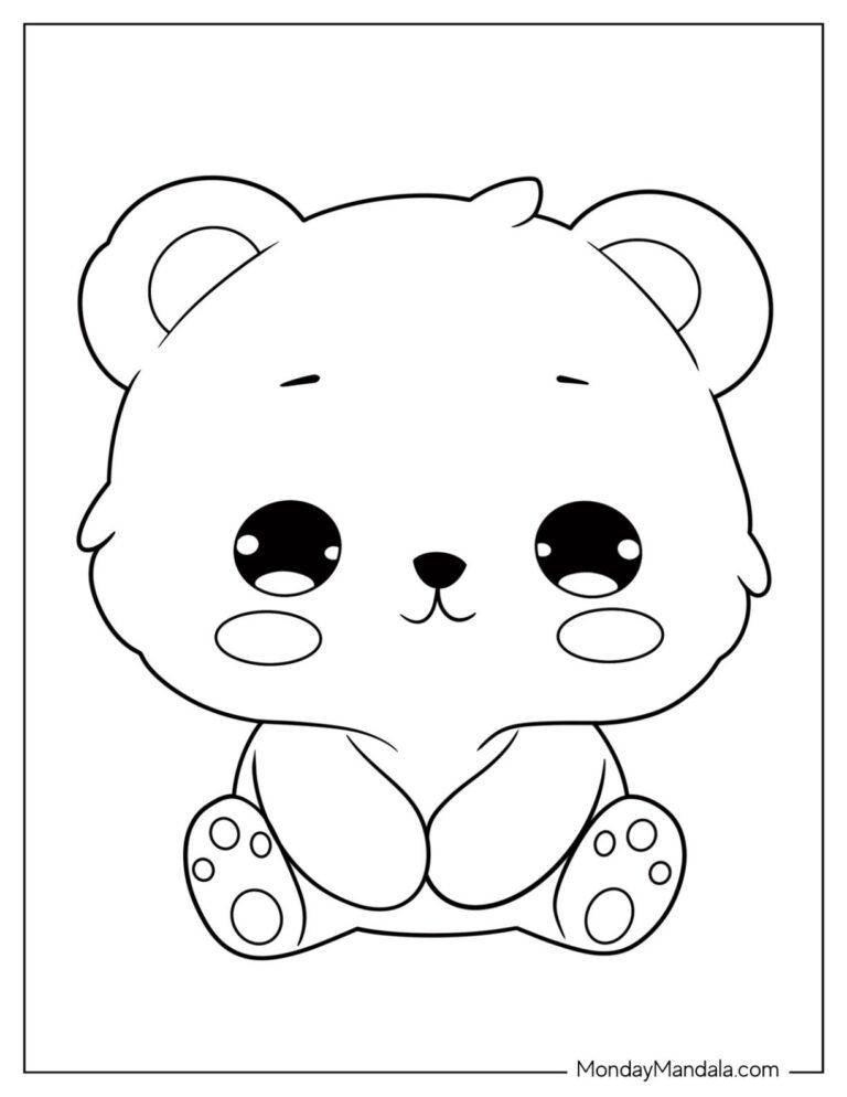 30 Bear Coloring Pages Free PDF Printables 