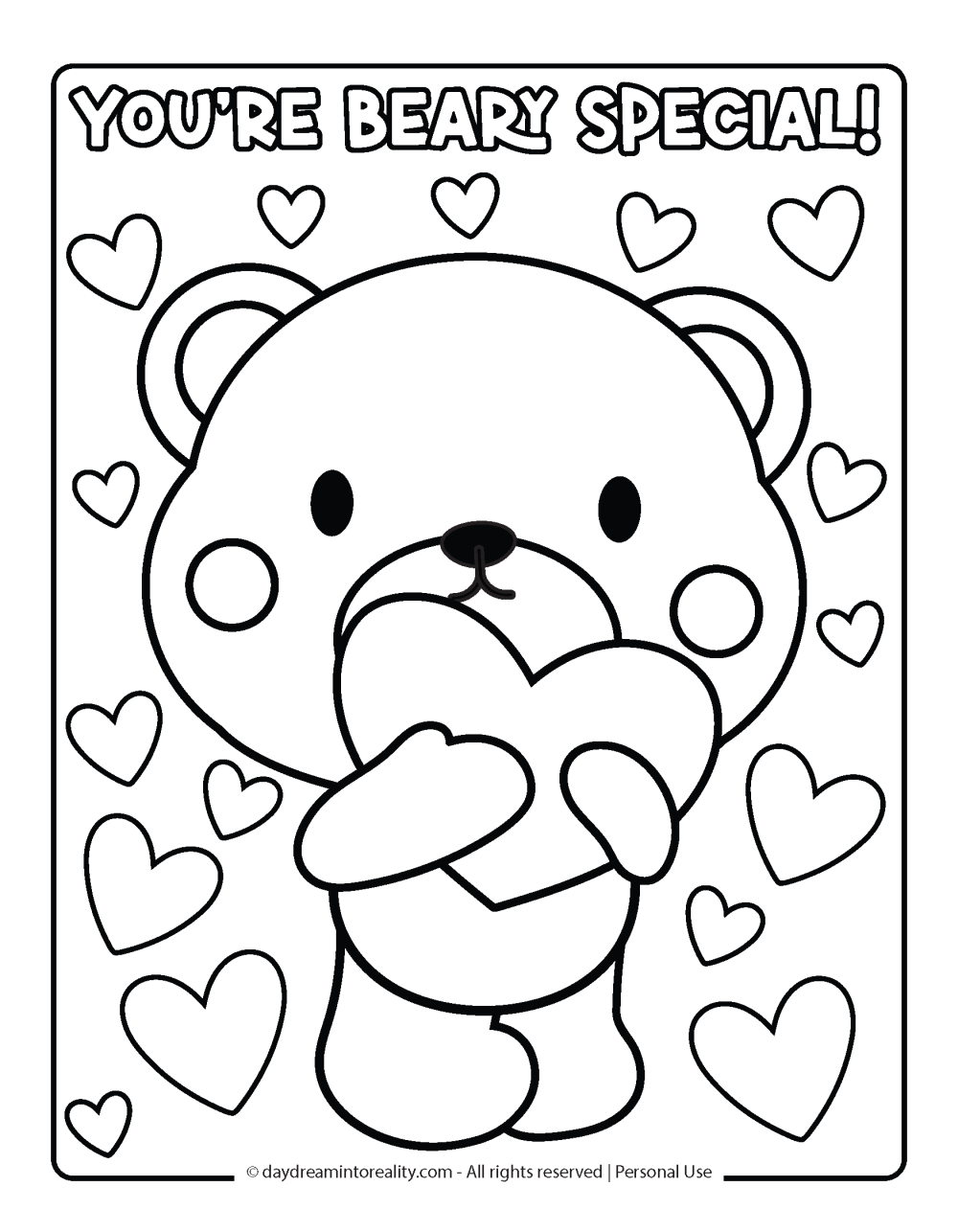 valentine's day coloring page