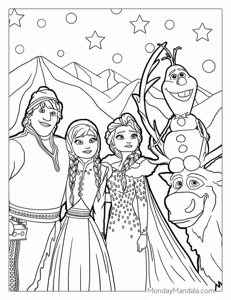 30 Frozen Coloring Pages Free PDF Printables 