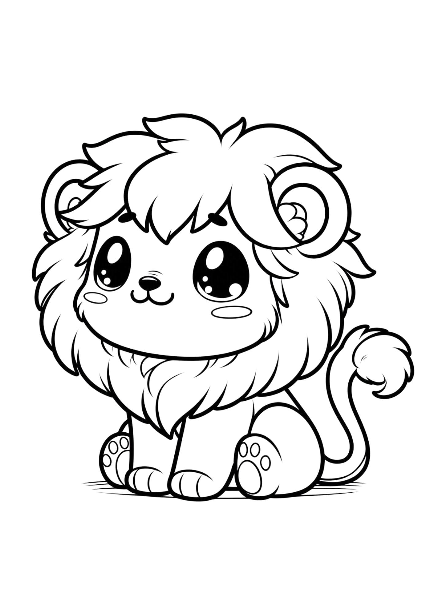 30 Kawaii Safari Animals Coloring Pages For Toddlers Kawaii Safari Animals Coloring Pages Easy And Cute Designs For Young Kids Etsy
