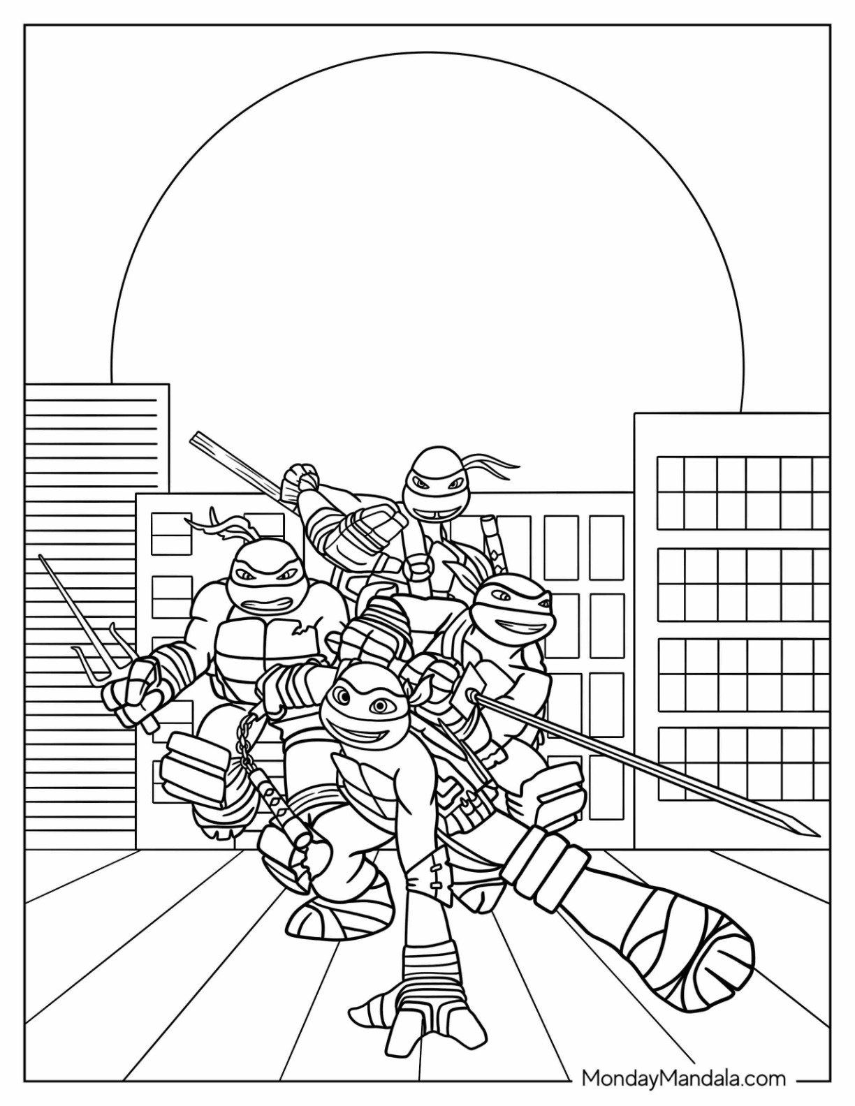 ninja turtles printable coloring pages