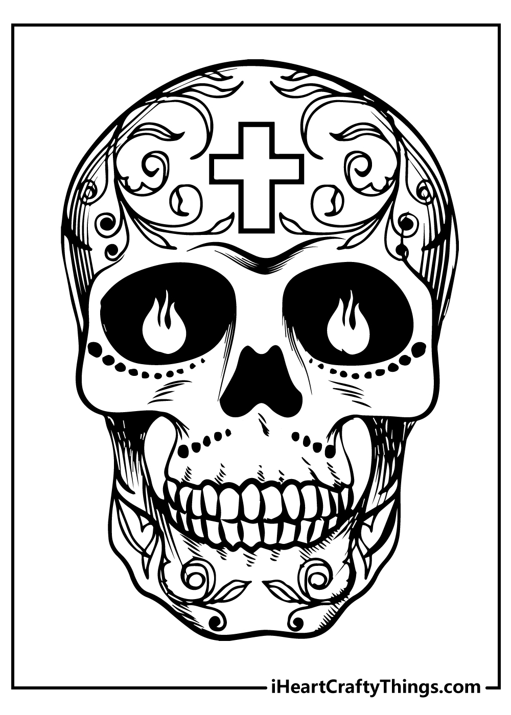 30 Sugar Skull Coloring Pages For Day Of The Dead