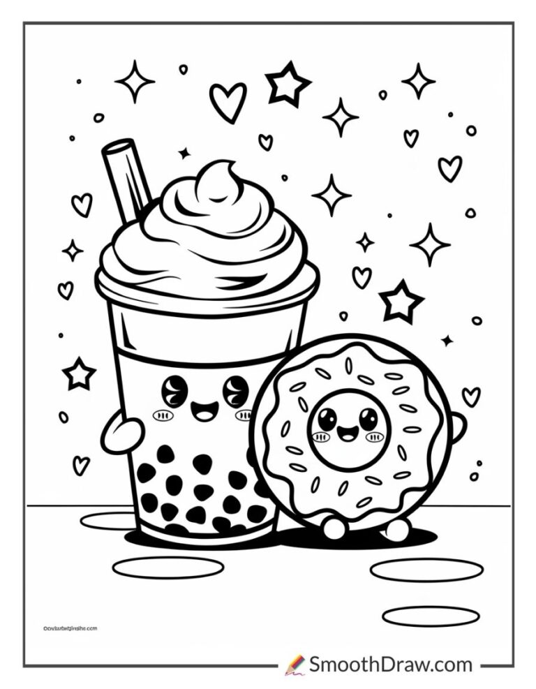 32 Boba Tea Coloring Pages Smooth Draw