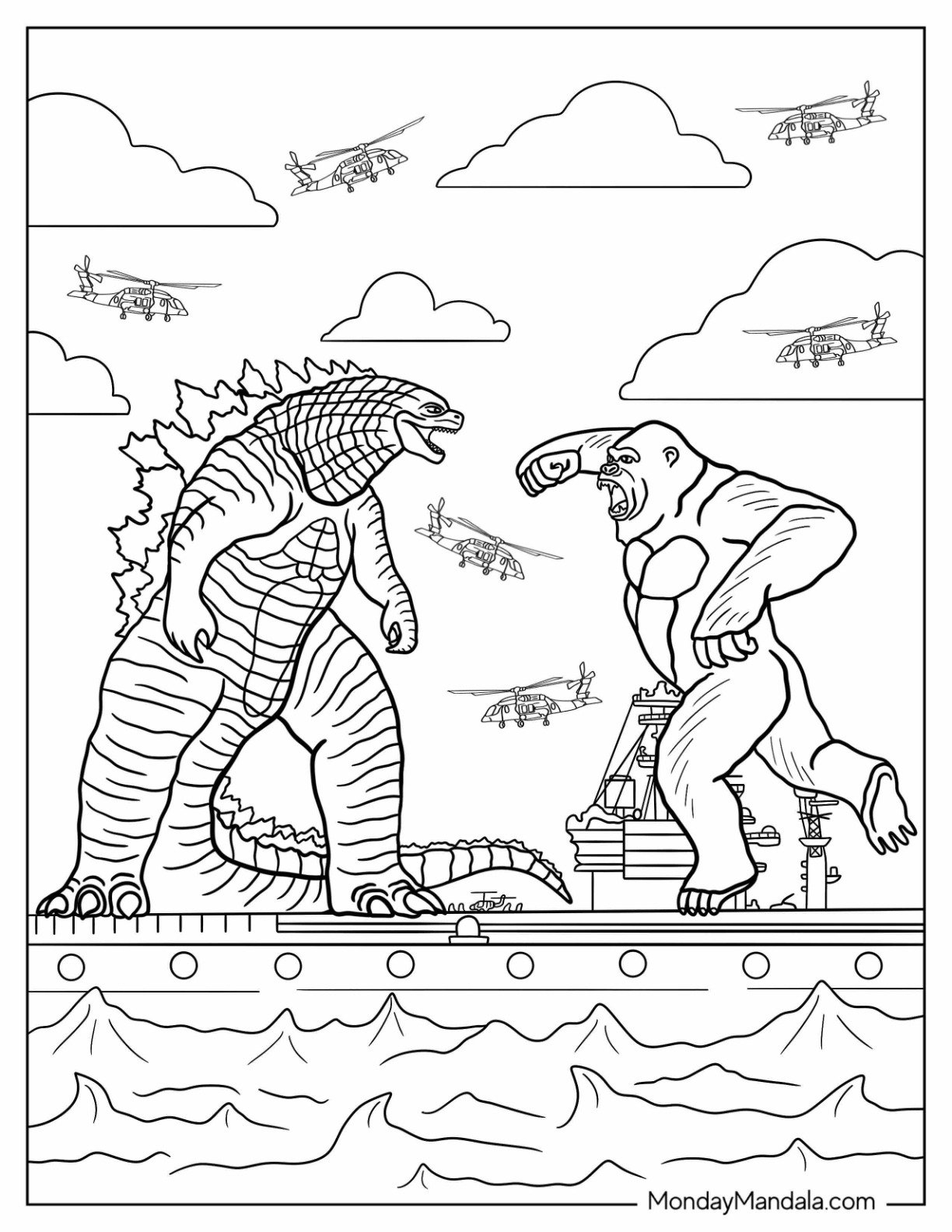 godzilla coloring page godzilla coloring page