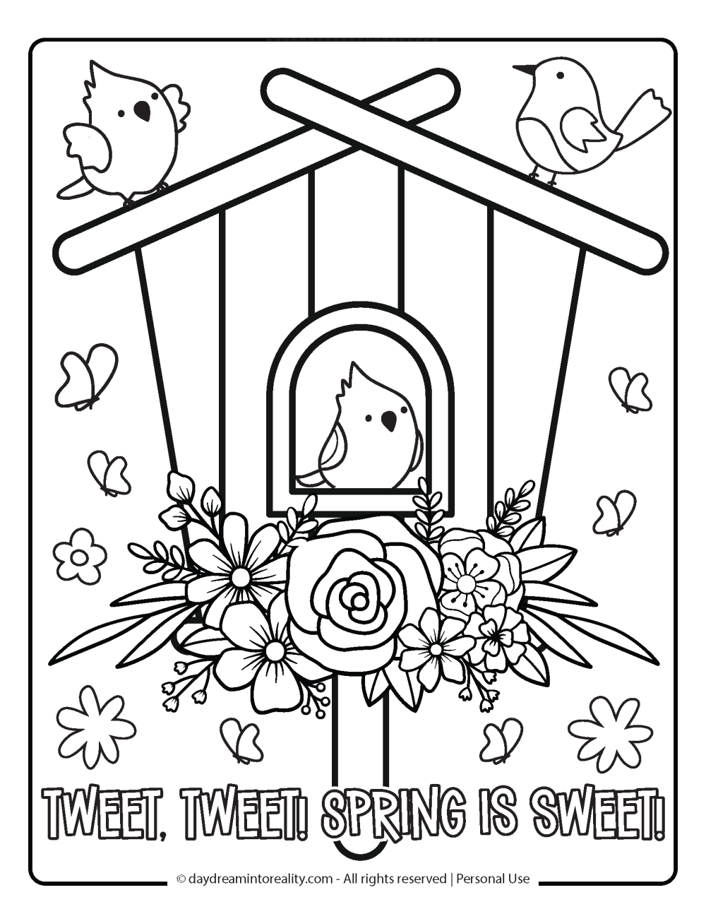 35 Spring Coloring Pages Free PDF Printables Daydream Into Reality