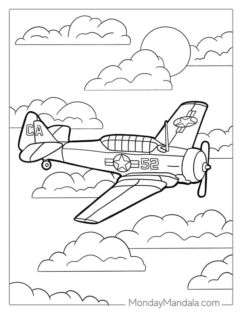 coloring pages for airplanes
