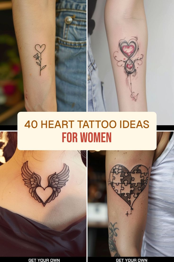 40 Heart Tattoo Ideas For Women