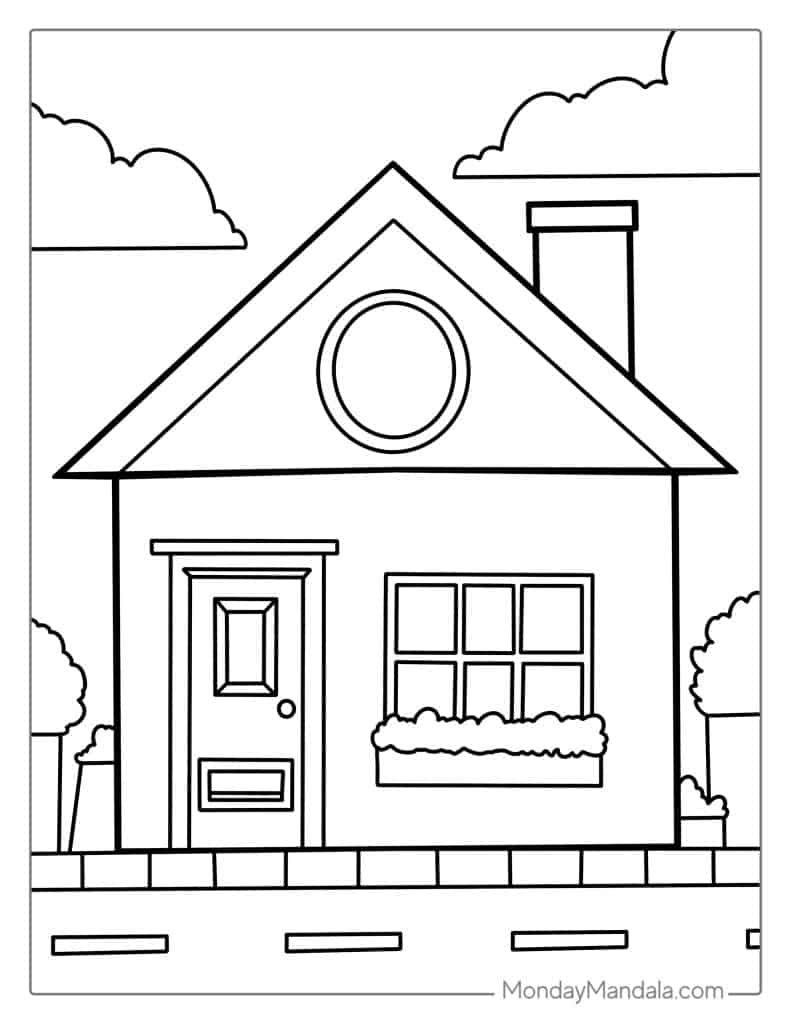40 House Coloring Pages Free PDF Printables 40 House Coloring Pages Free PDF Printables