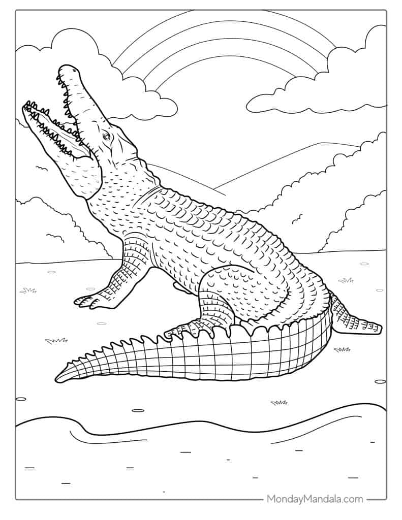 45 Crocodile Coloring Pages Free PDF Printables 