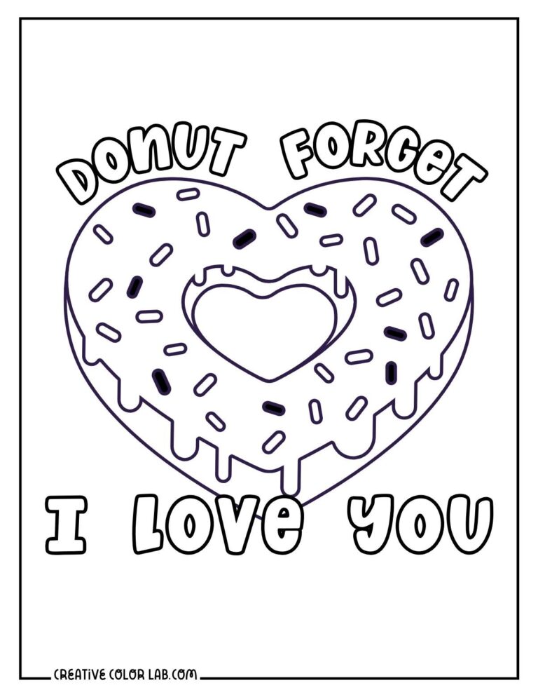 46 I Love You Coloring Pages Free PDF Printables