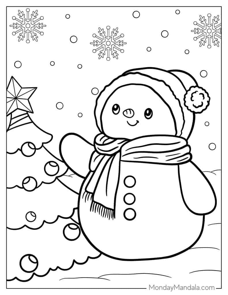 48 Snowman Coloring Pages Free PDF Printables 