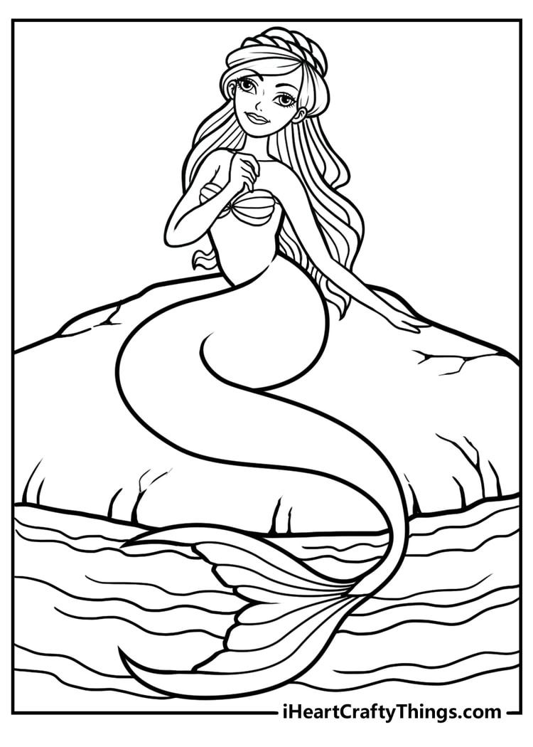 mermaid coloring sheets printable