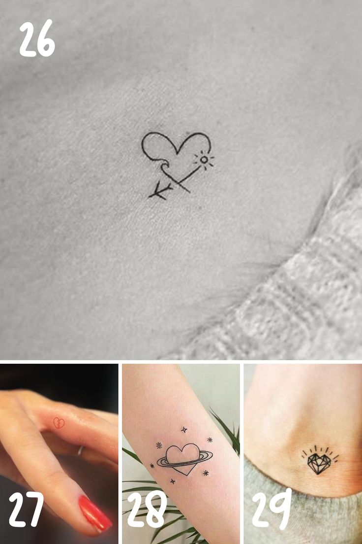 53 Adorable Small Heart Tattoos