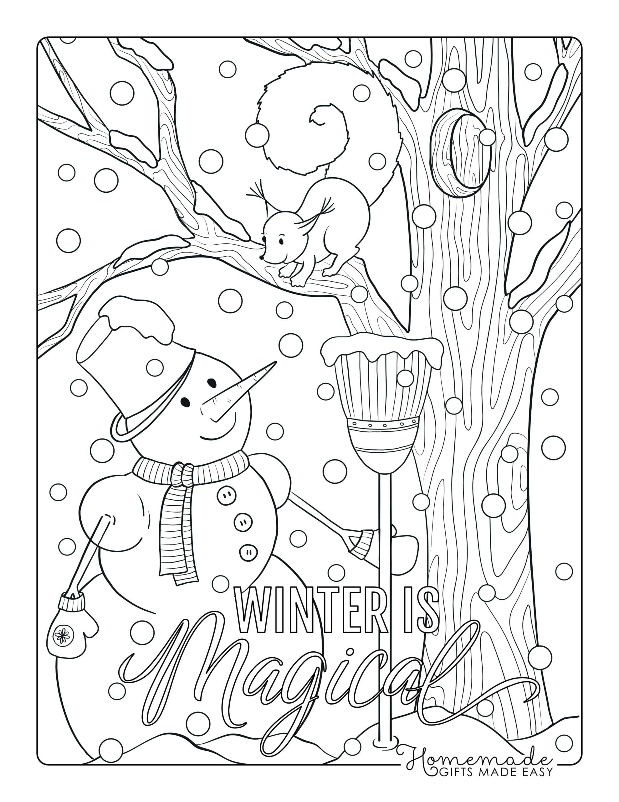 winter coloring pages free printable winter coloring pages free printable
