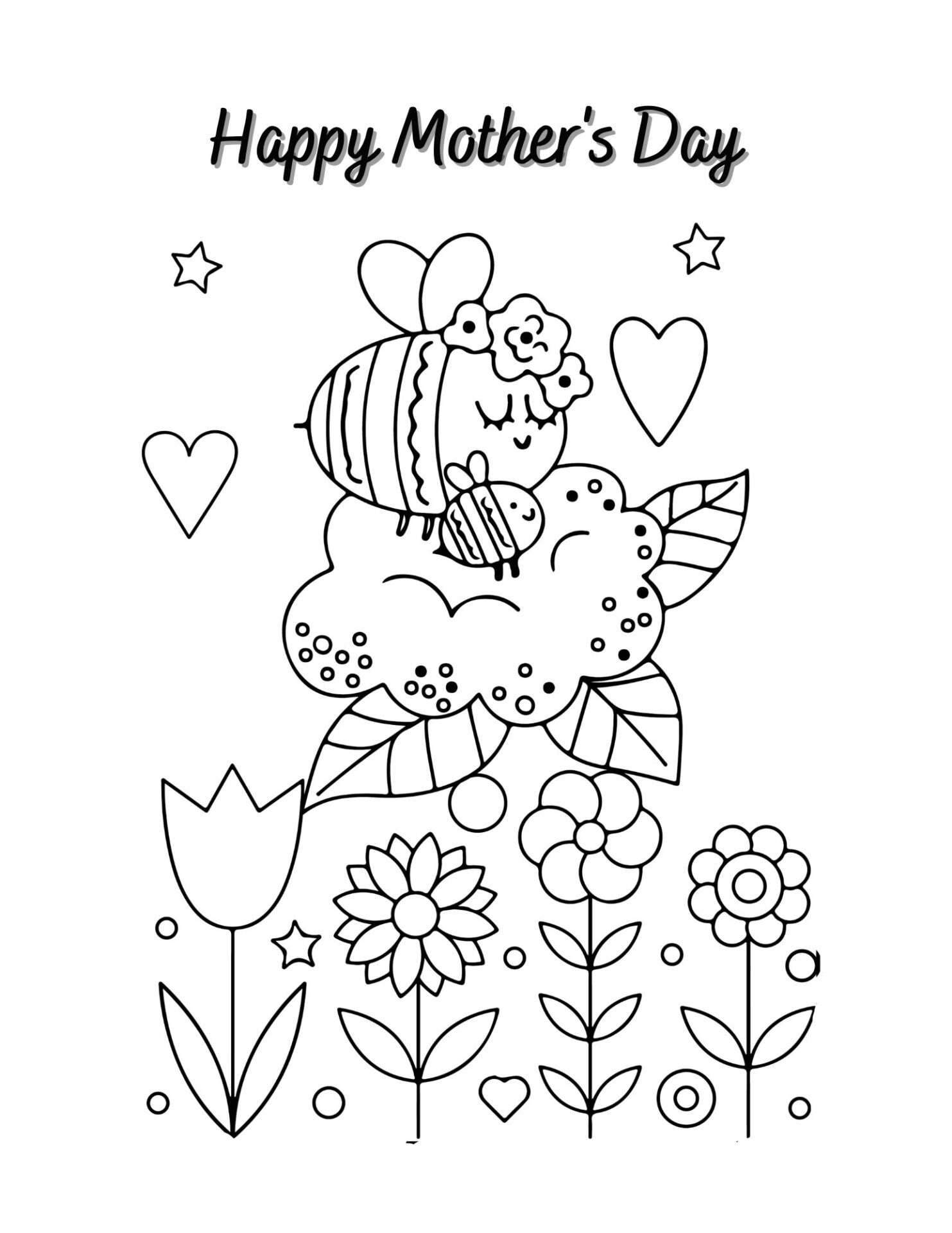 mothers day coloring page mothers day coloring page