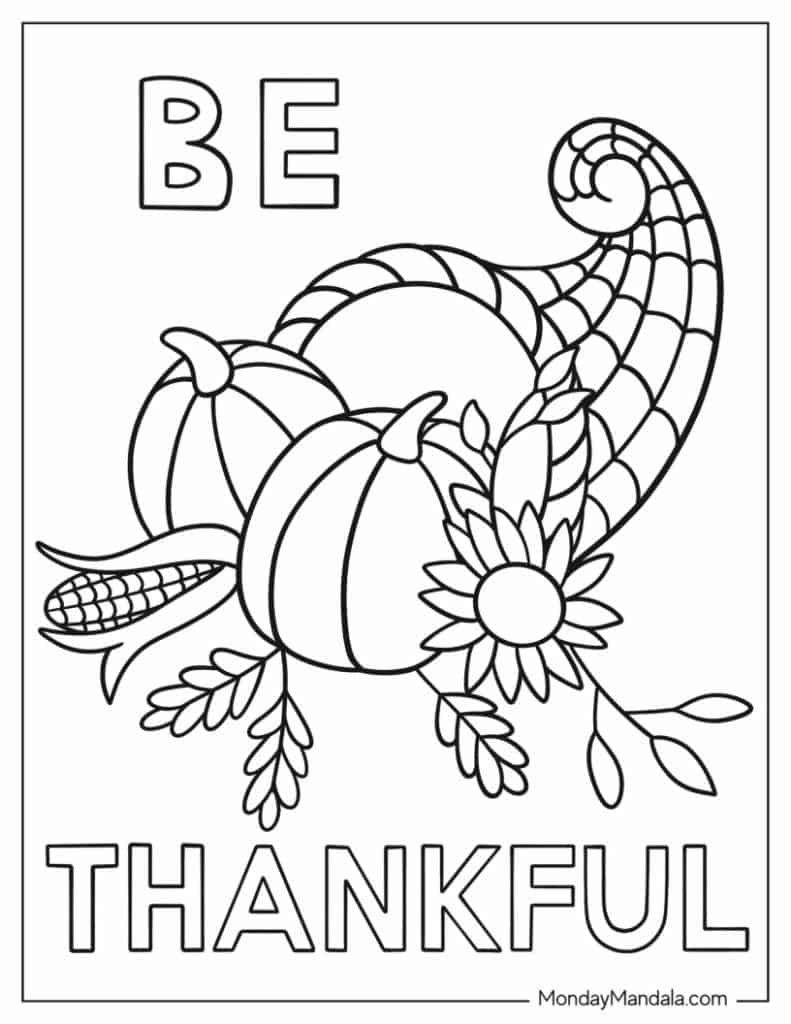 thanksgiving printable coloring pages
