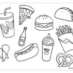 7 Free Printable Food Themed Coloring Pages Pjs And Paint