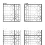 72 Free Printable Sudoku Puzzles SaturdayGift