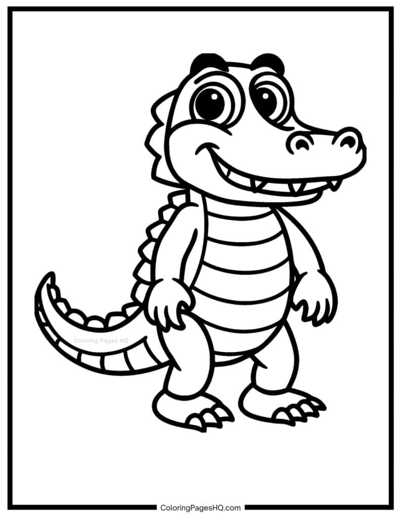 Alligator Coloring Pages Free PDF Printables Coloring Pages HQ