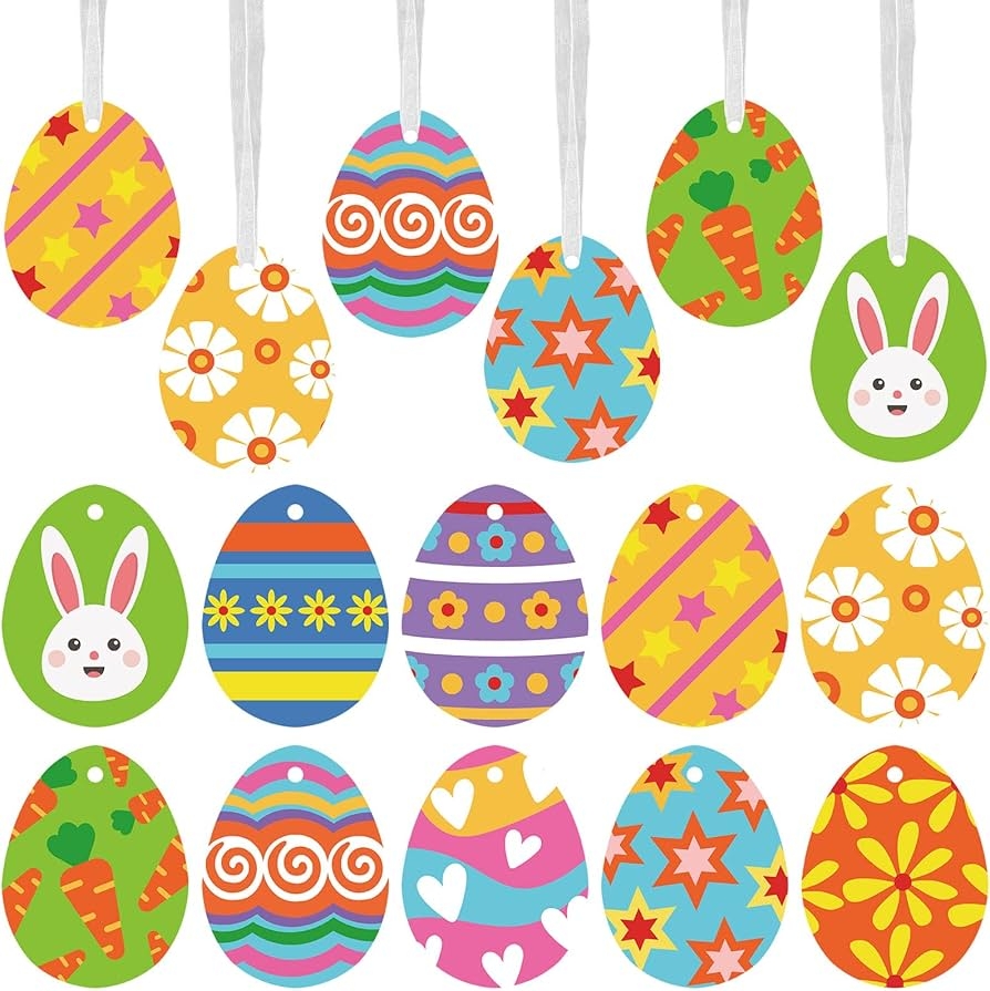 Amazon Whaline 120Pcs Easter Egg Paper Cards 10 Designs Easter Egg Cutouts With Hanging Ribbon Colorful Patterned Egg Craft Cut Outs Easter Tag Ornament For Party Egg Hunt Banner Making Decoration Supplies Amazon Whaline 120Pcs Easter Egg Paper Cards 10 Designs Easter Egg Cutouts With Hanging Ribbon Colorful Patterned Egg Craft Cut Outs Easter Tag Ornament For Party Egg Hunt Banner Making Decoration Supplies