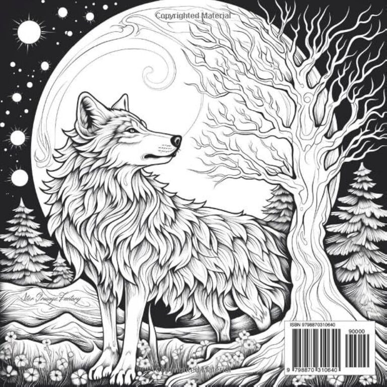Amazon Wolves Of The Aurora A Fantasy Coloring Book About Wolves 9798870310640 Star Grunge Factory Books