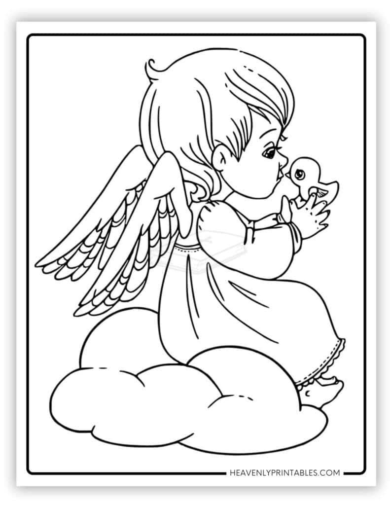 Angel Coloring Pages Free PDF Printables Heavenly Printables Angel Coloring Pages Free PDF Printables Heavenly Printables