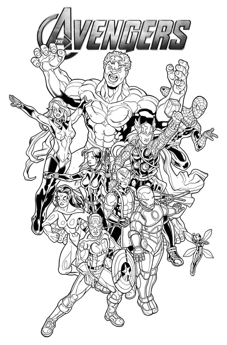 avengers coloring page