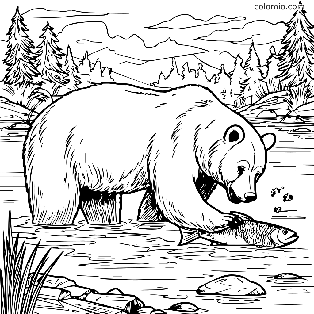 Bears Coloring Pages Free Printable Bear Coloring Sheets
