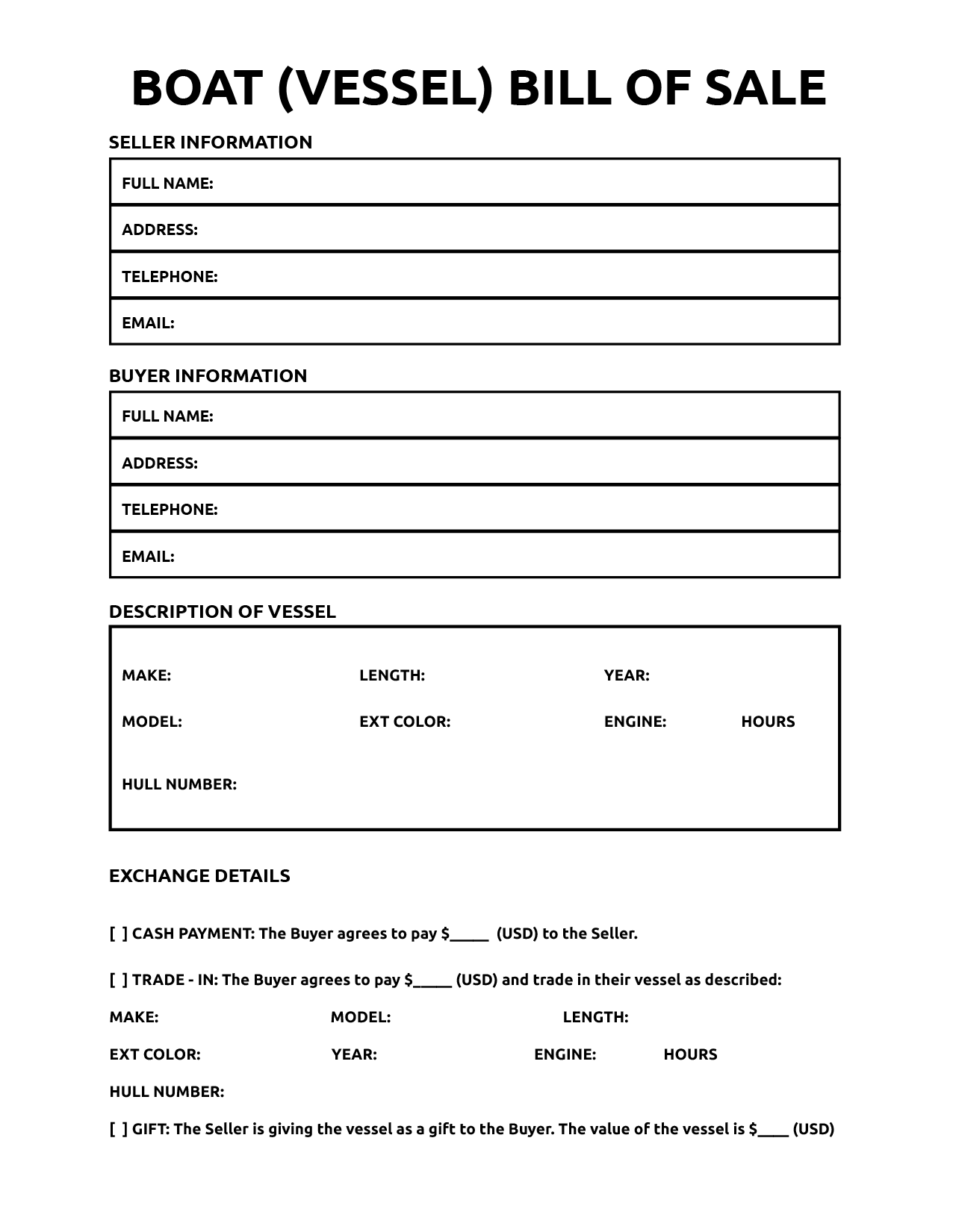Bill Of Sale For Boat World Of Printables Bill Of Sale For Boat World Of Printables