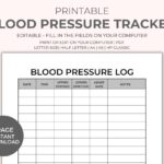 Blood Pressure Chart Printable Instant Download Medical Tracker Editable Blood Pressure Tracker BP Tracker Blood Pressure Log Etsy Norway