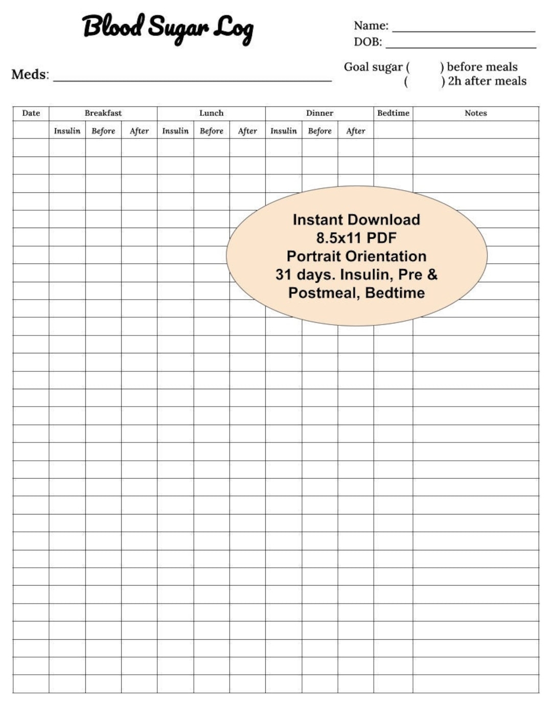 printable blood glucose chart printable blood glucose chart