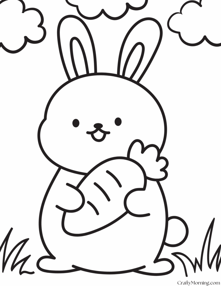 Bunny Coloring Pages To Print Crafty Morning