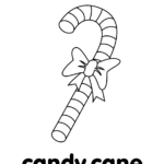Candy Cane Coloring Page Super Simple
