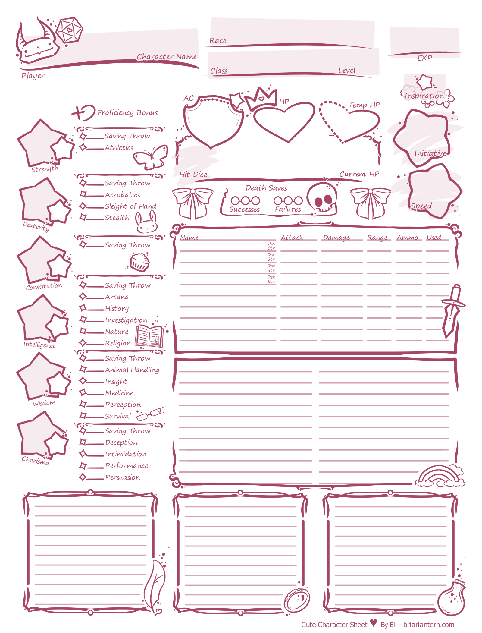 printable dnd character sheet