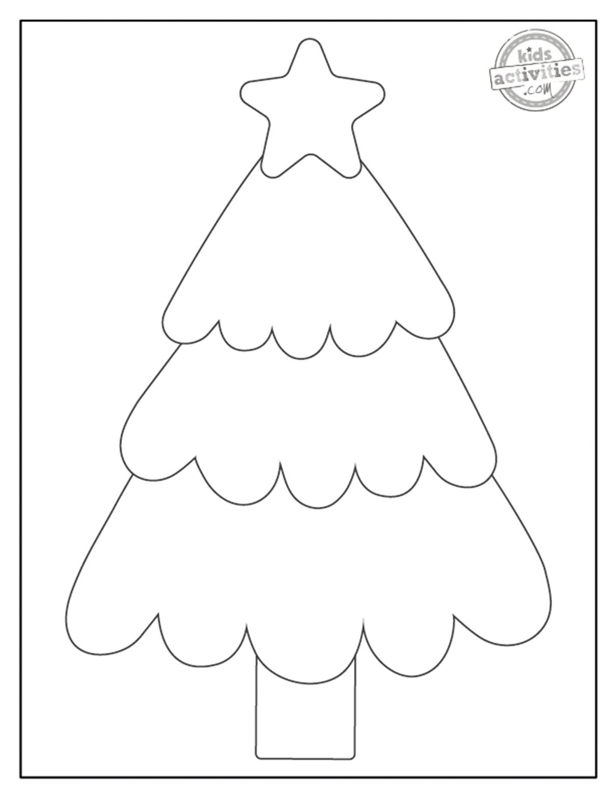 Christmas Tree Outline For Fun Christmas Crafts Kids Activities Blog