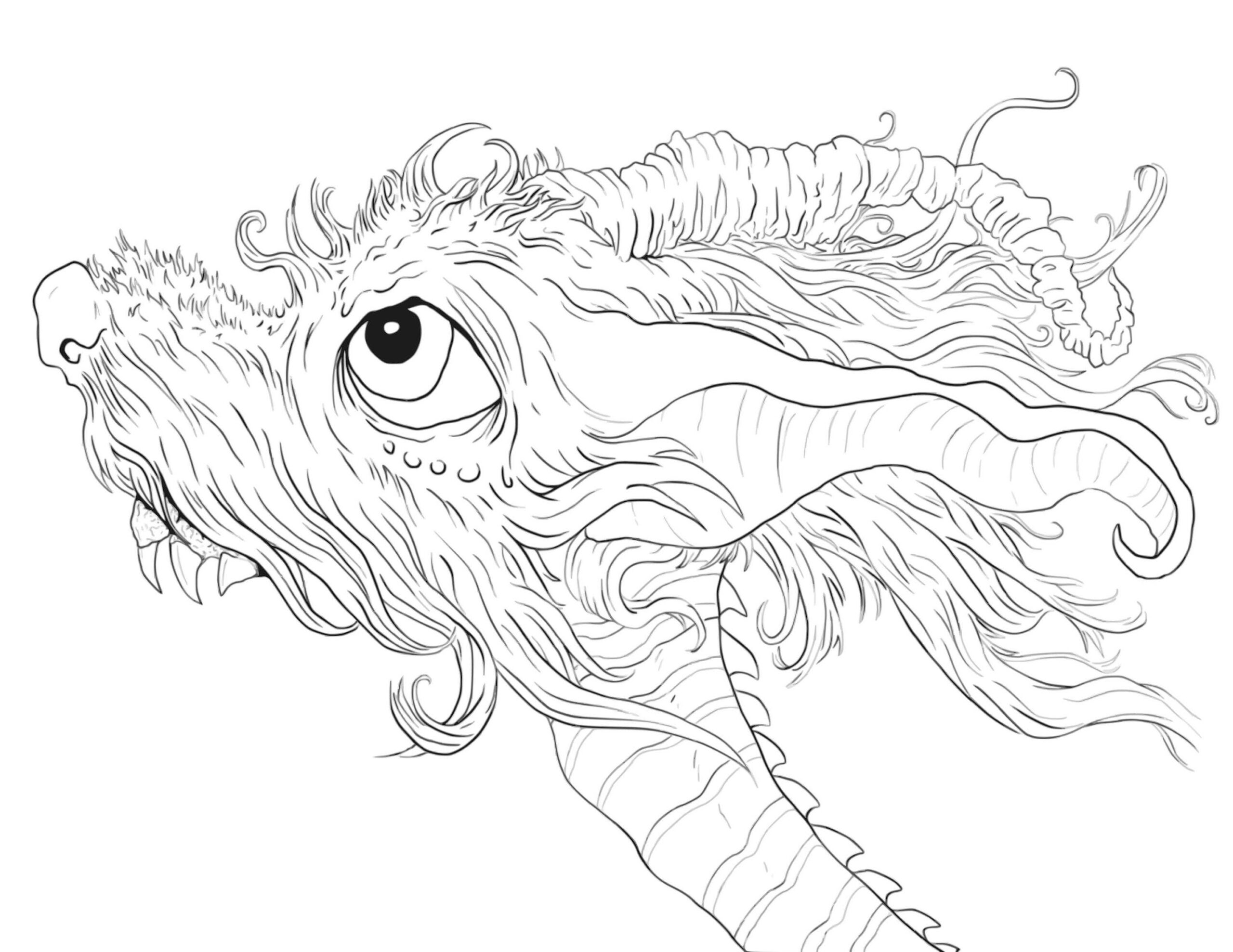 Coloring Page Scruffy Critter Printable Fantasy Creature Digital Download Etsy Coloring Page Scruffy Critter Printable Fantasy Creature Digital Download Etsy