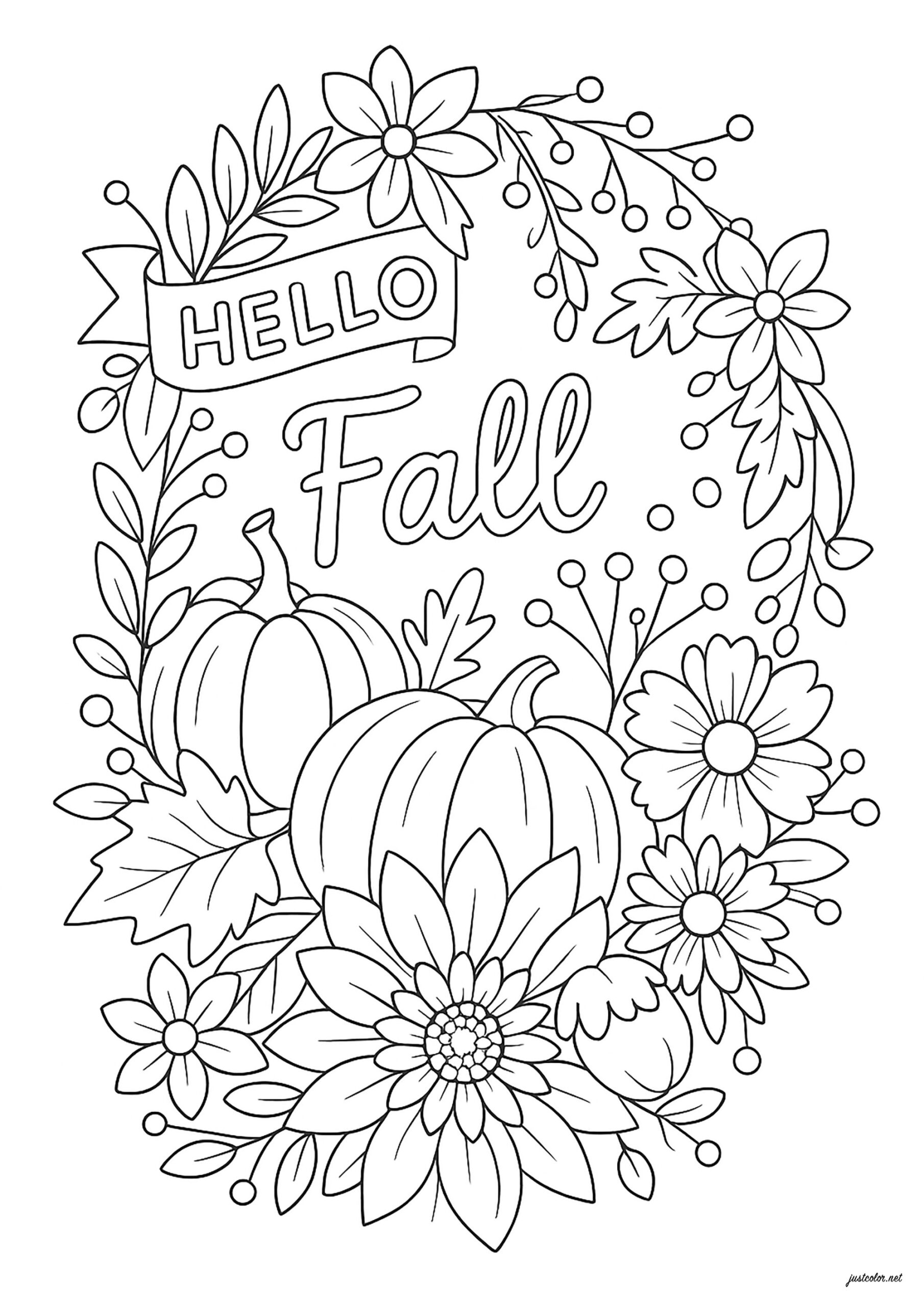 fall printables coloring pages