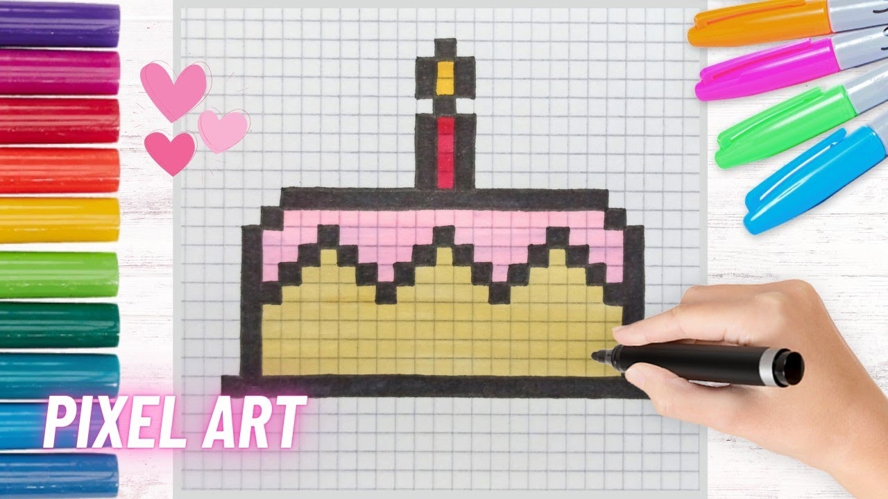  Como Dibujar Un Pastel En Pixel Art Dibujos Pixelados YouTube