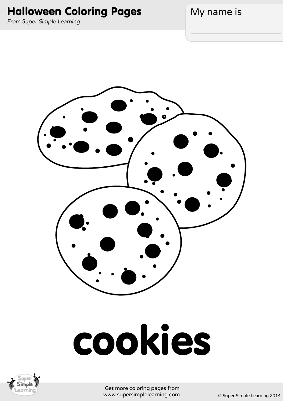 cookie coloring pages