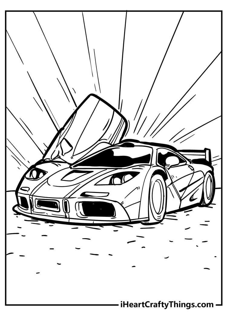 car coloring pages printable free