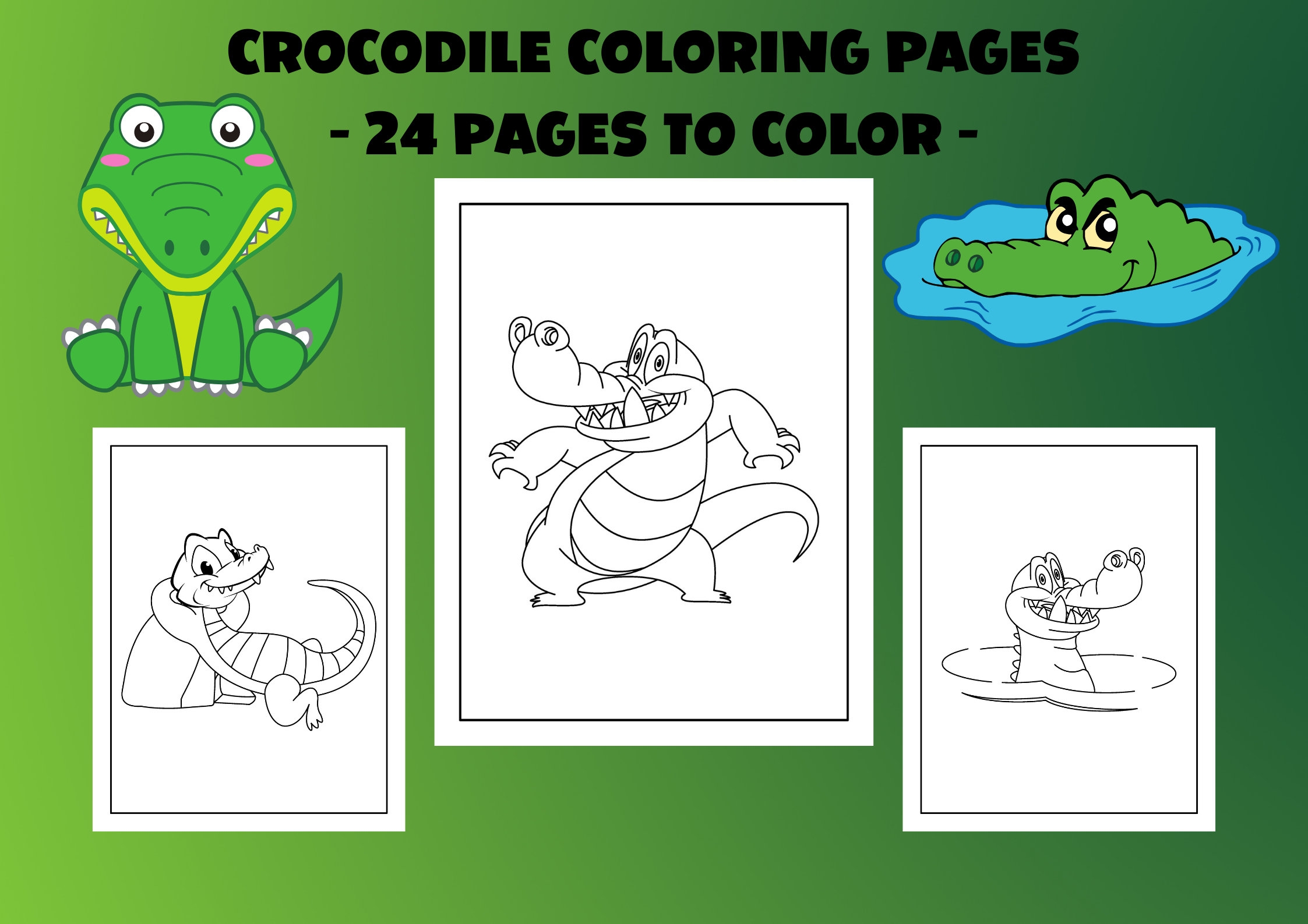 alligator color pages