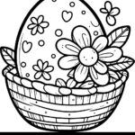 Cut out Blank Easter Egg Coloring Pages For Kids Royalty Free Vector VectorStock